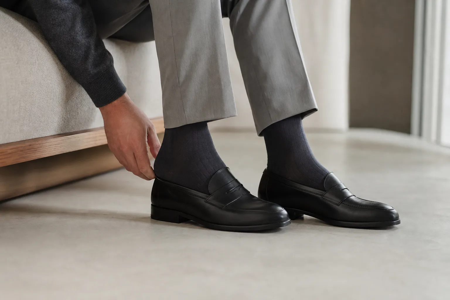 Chaussettes fines pour mocassins : élégance discrète et confort au quotidien