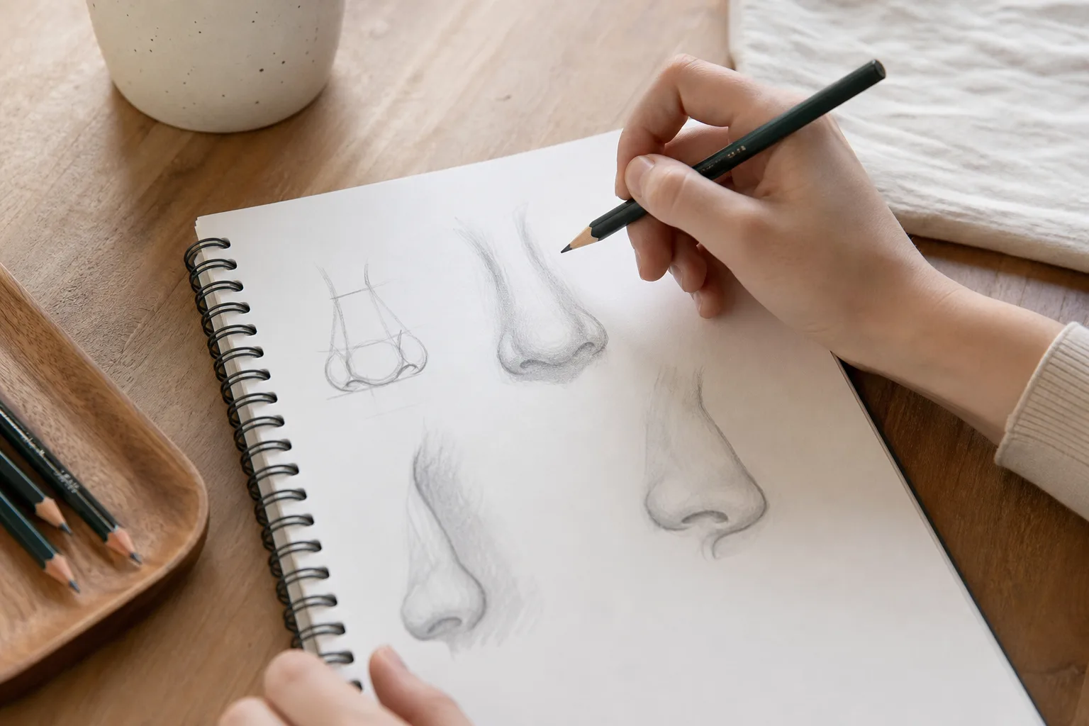 comment dessiner un nez facile