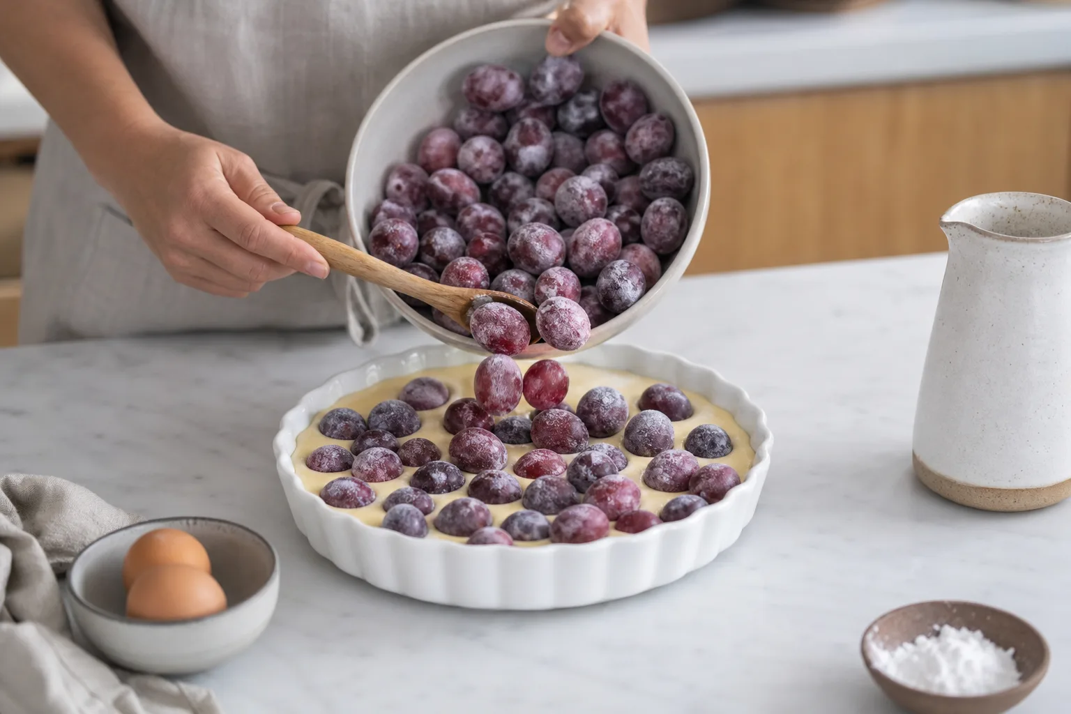 Comment réaliser un far aux prunes congelées facilement