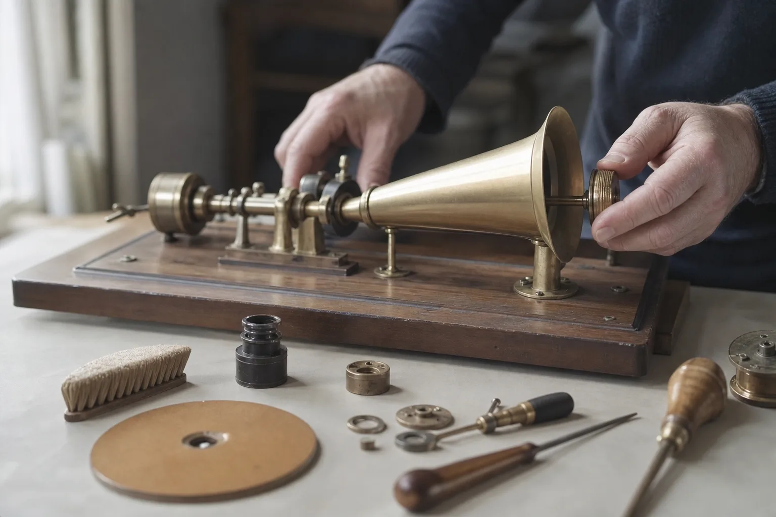 Comment restaurer un vieux phonautographe, précurseur du phonographe
