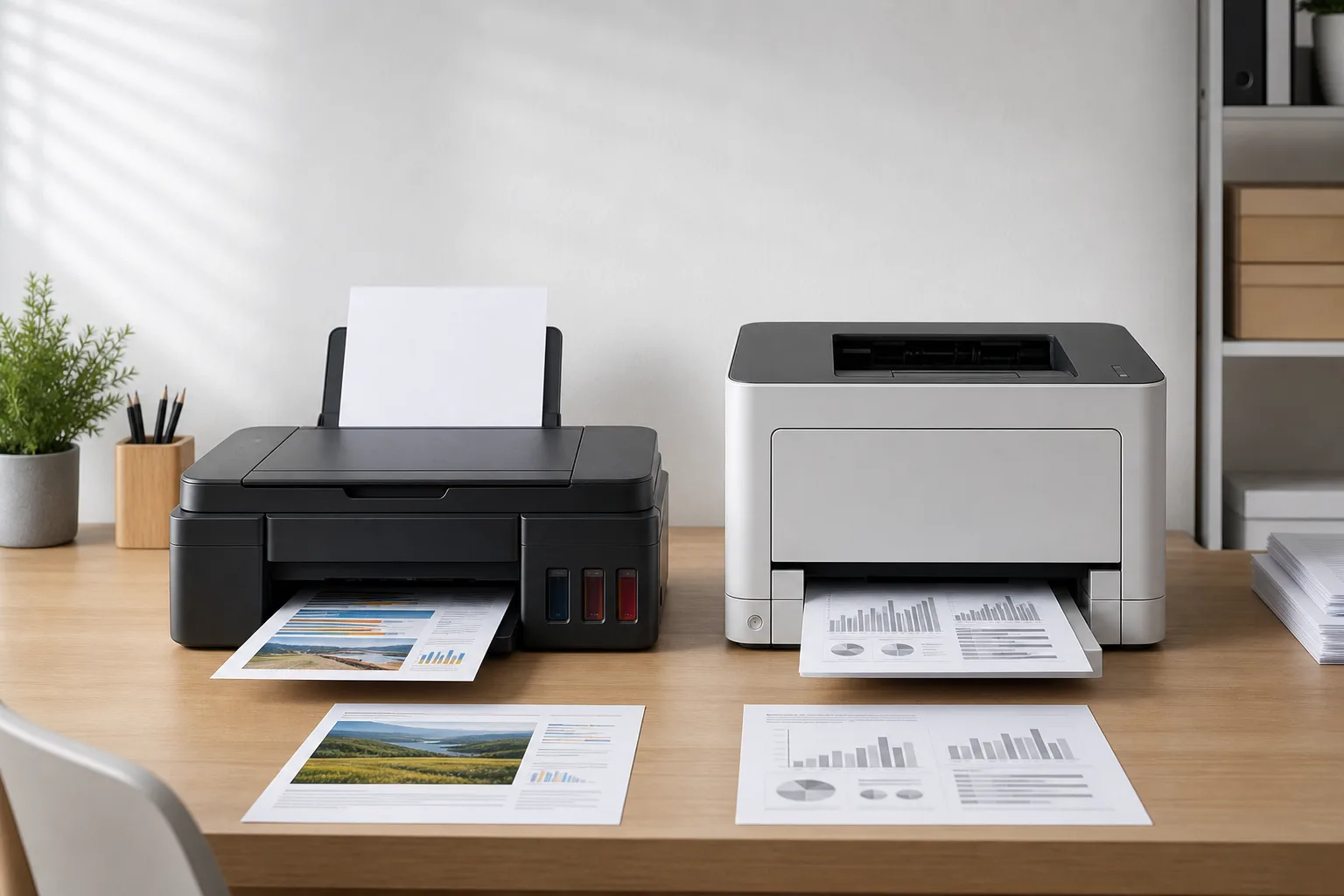 Comparatif détaillé entre imprimante jet d’encre et imprimante laser pour un choix éclairé