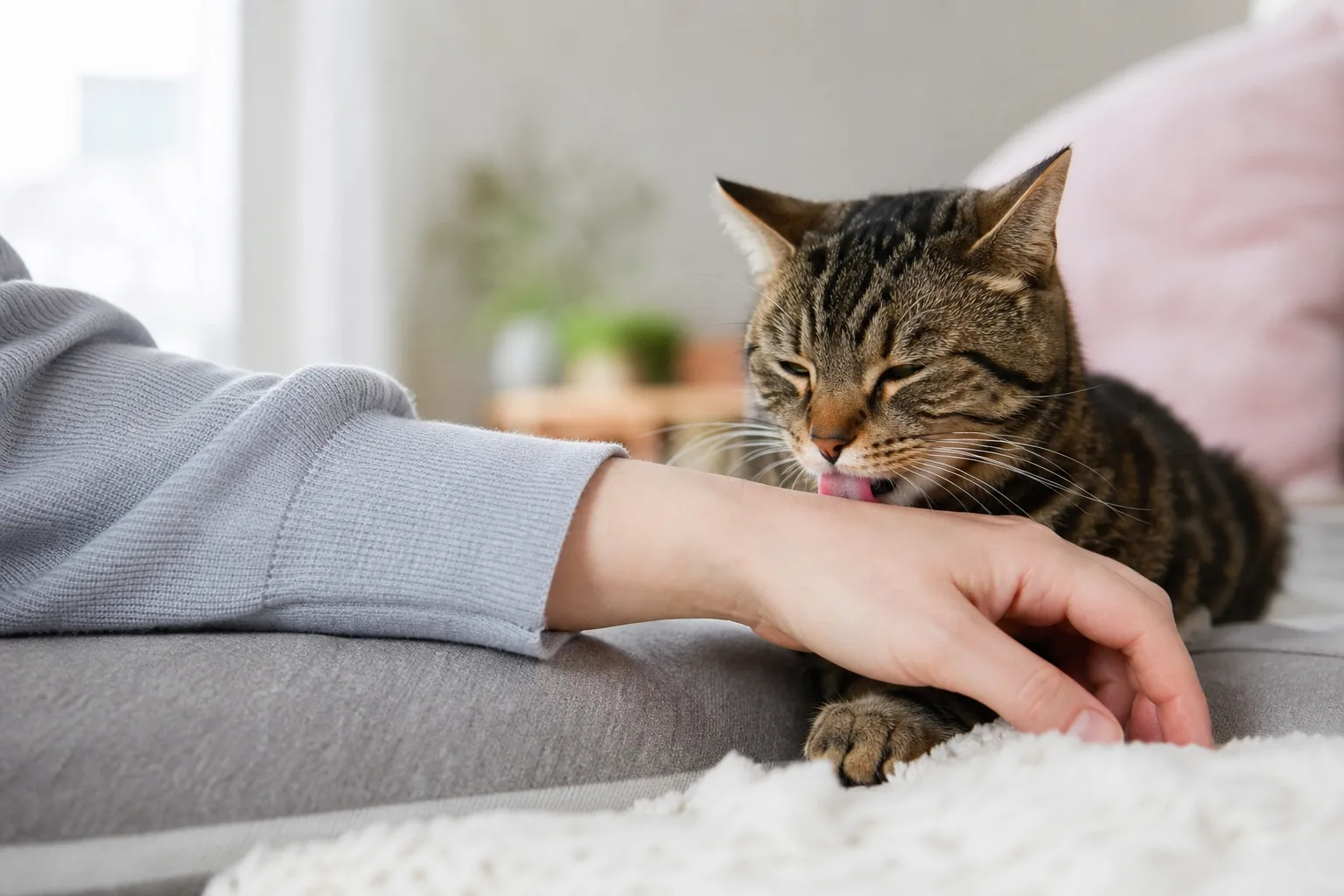 Comprendre le comportement félin: pourquoi mon chat me lèche et ce que cela signifie