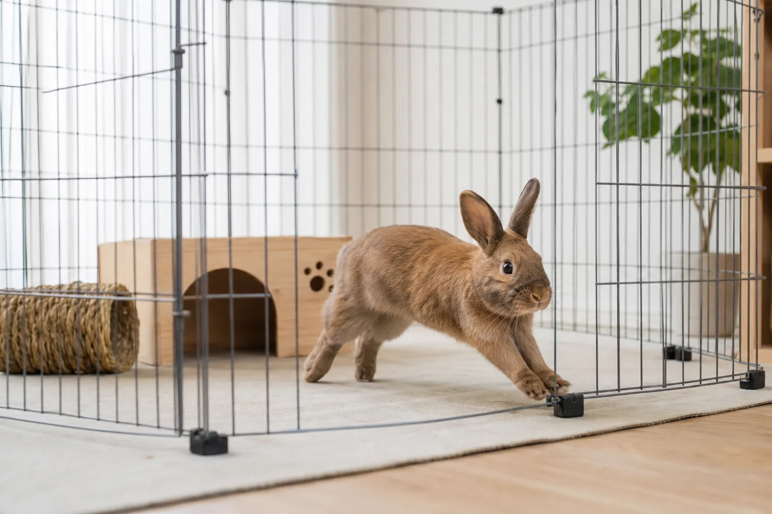 Comprendre pourquoi votre lapin court dans sa cage : les raisons et solutions