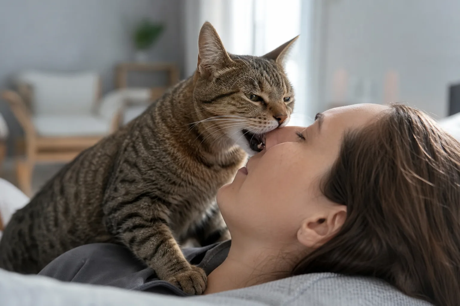 Décryptage comportemental: pourquoi mon chat me mordille le nez et comment interpréter ce geste