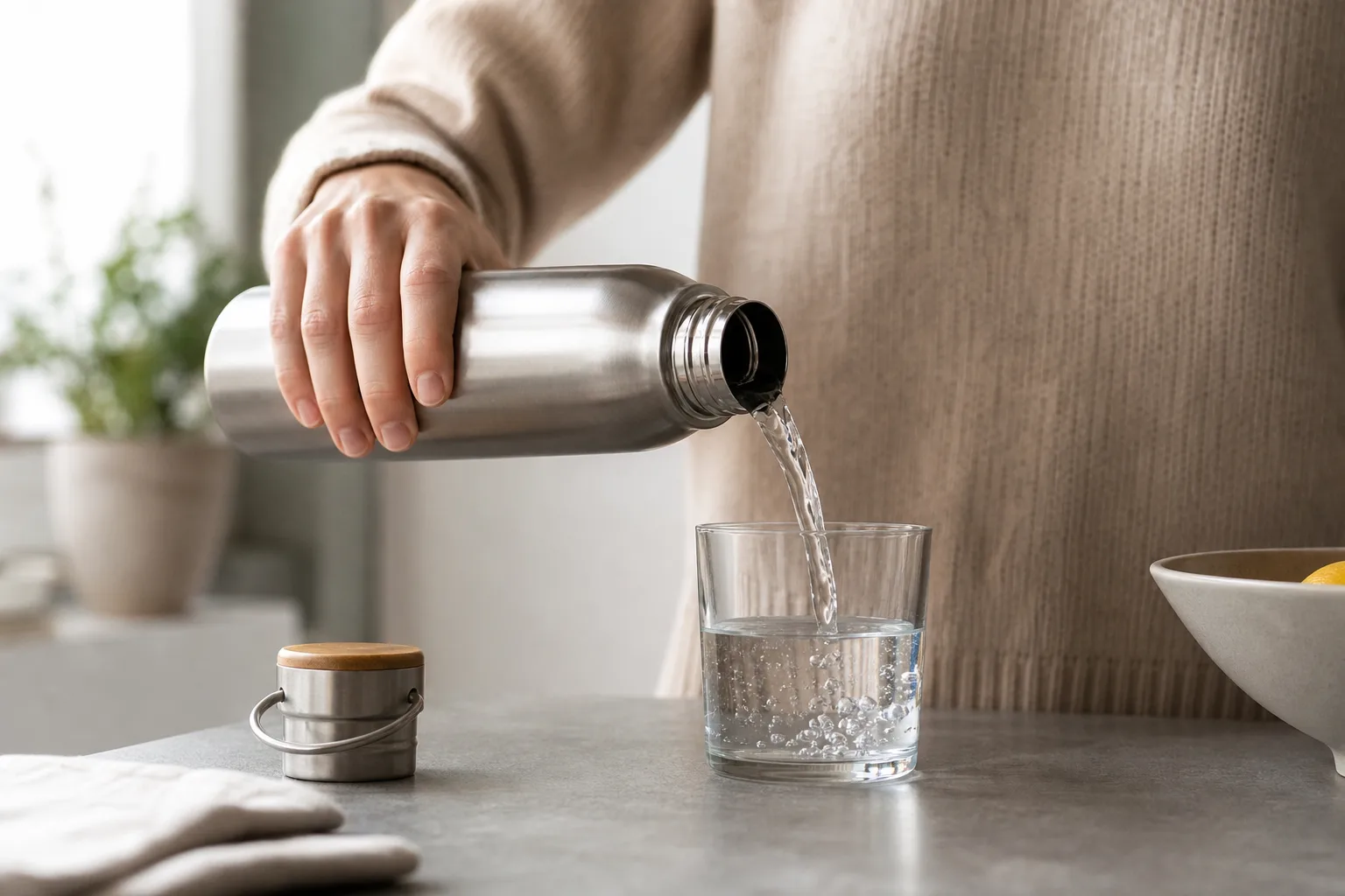 Pourquoi une gourde en inox donne un goût métallique à l'eau, et comment l'éviter