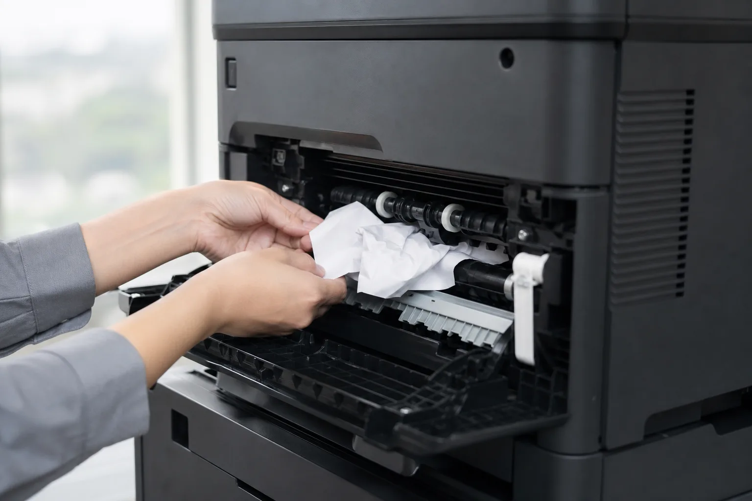 Imprimante qui bourre le papier toujours au même endroit : causes