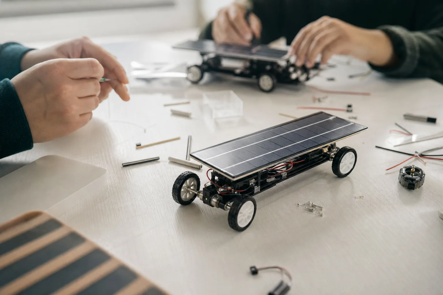 La construction de modèles réduits de véhicules solaires