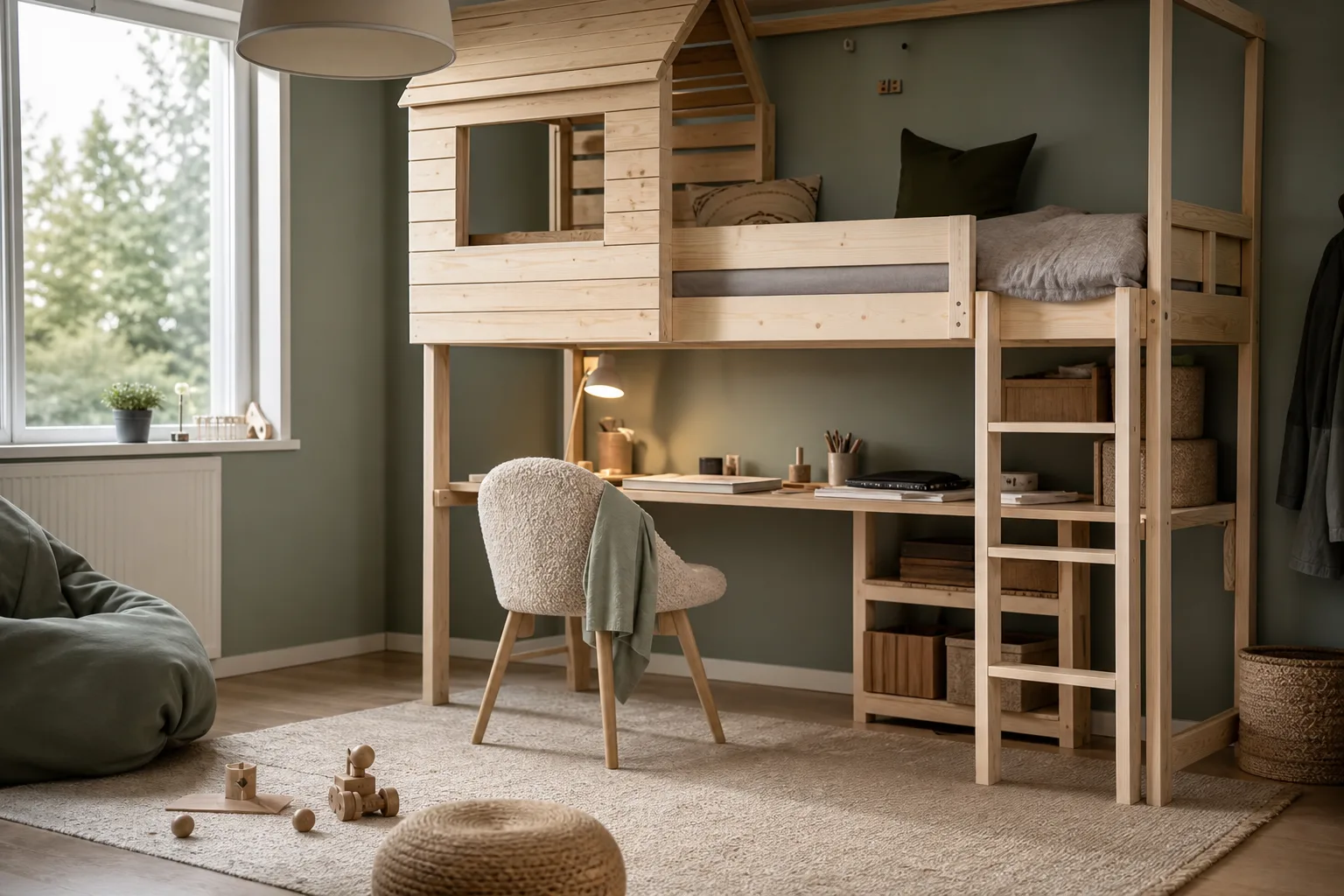 Lit mezzanine cabane pour enfant et adolescents : un lit évolutif et pratique pour grandir