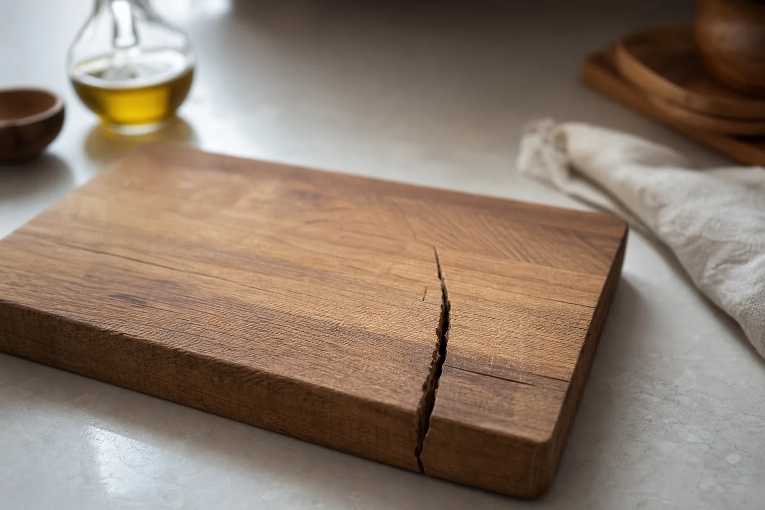 Pourquoi une planche à découper en bois se fend, et comment l'éviter