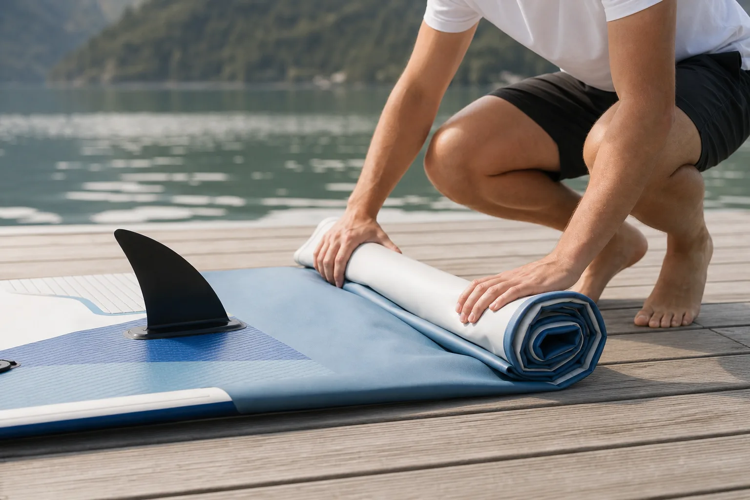 comment plier un paddle rigide gonflable avec aileron pour débutant