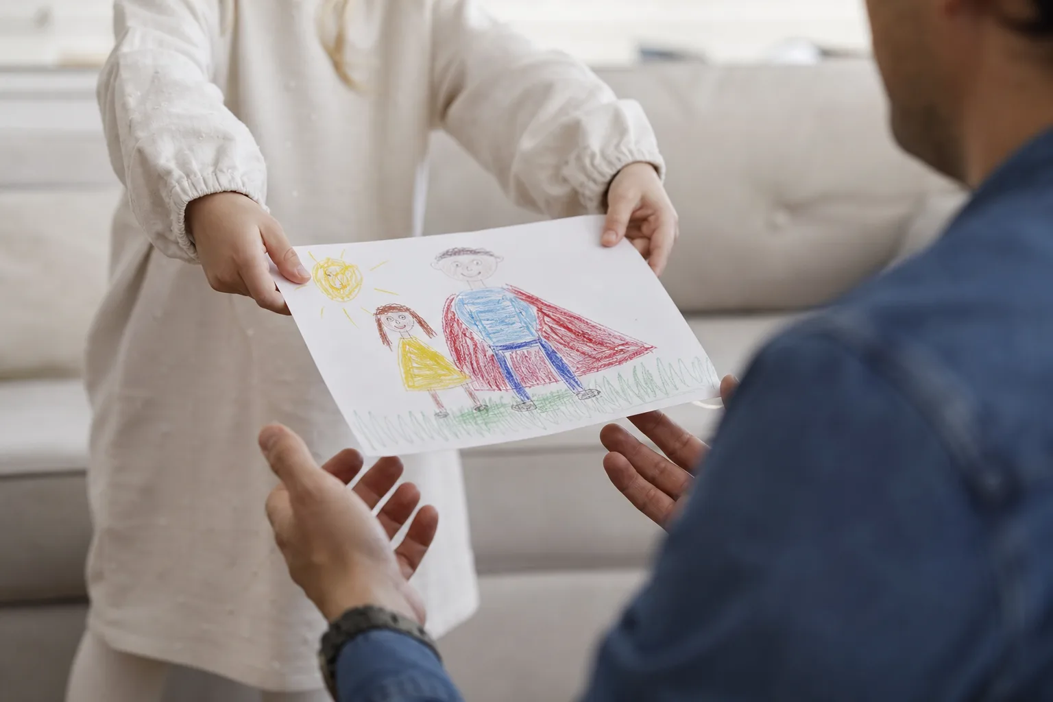Pourquoi offrir un dessin à son papa ?