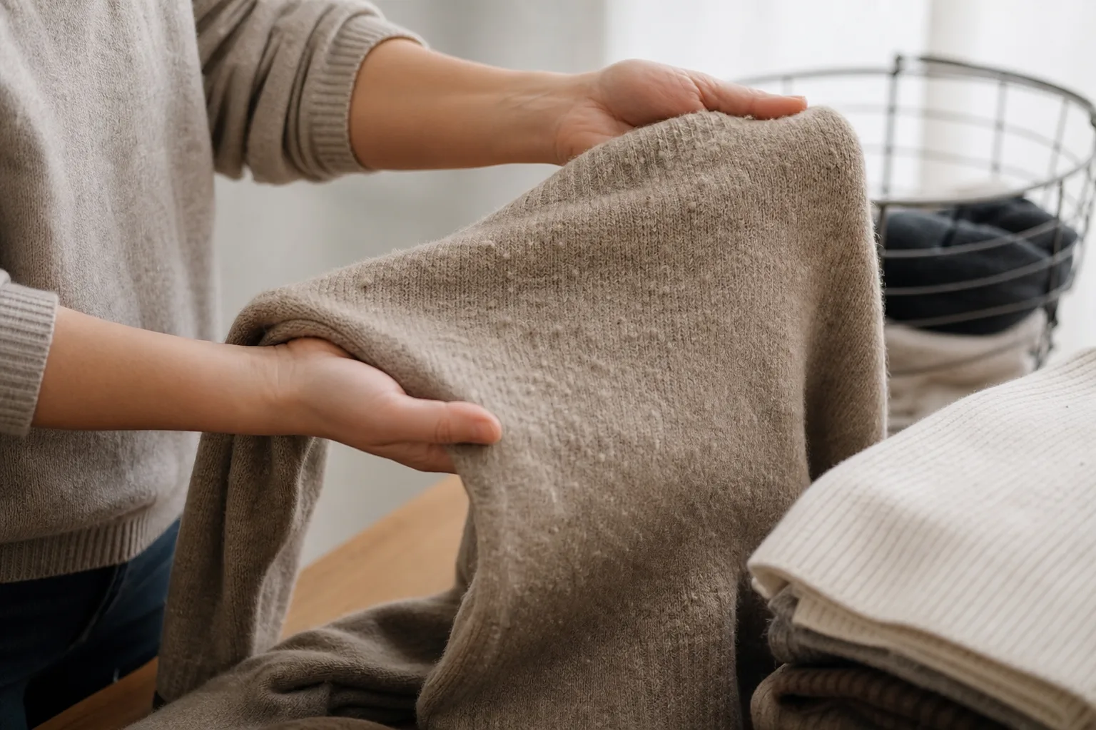 Pourquoi un pull en laine bouloche après quelques lavages