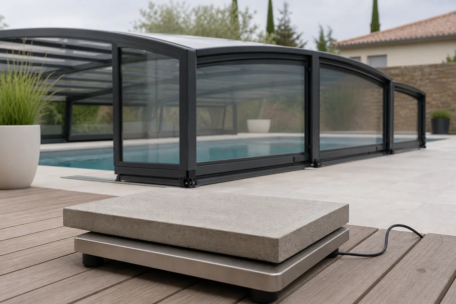Quel est le poids d’un abri piscine haut ?