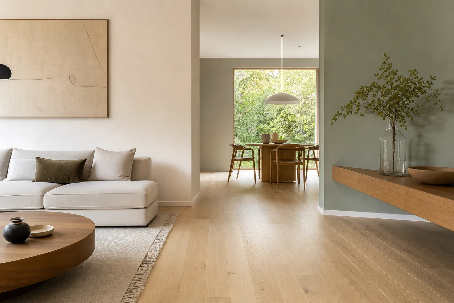 Quelle couleur de mur se marie le mieux avec un plancher en bois clair?