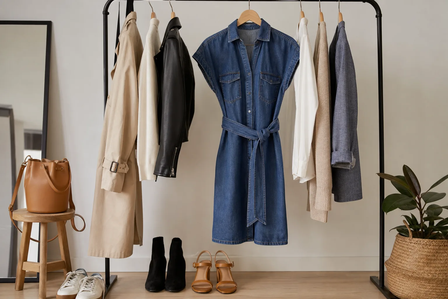Quelles pièces de la garde-robe s’harmonisent avec une robe en jeans?
