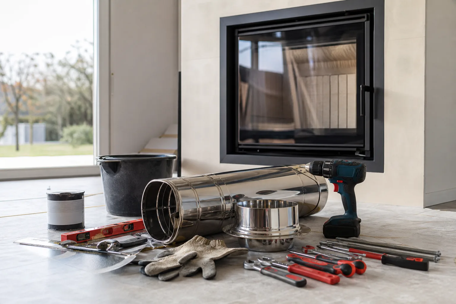 Quels outils sont nécessaires pour installer une cheminée?