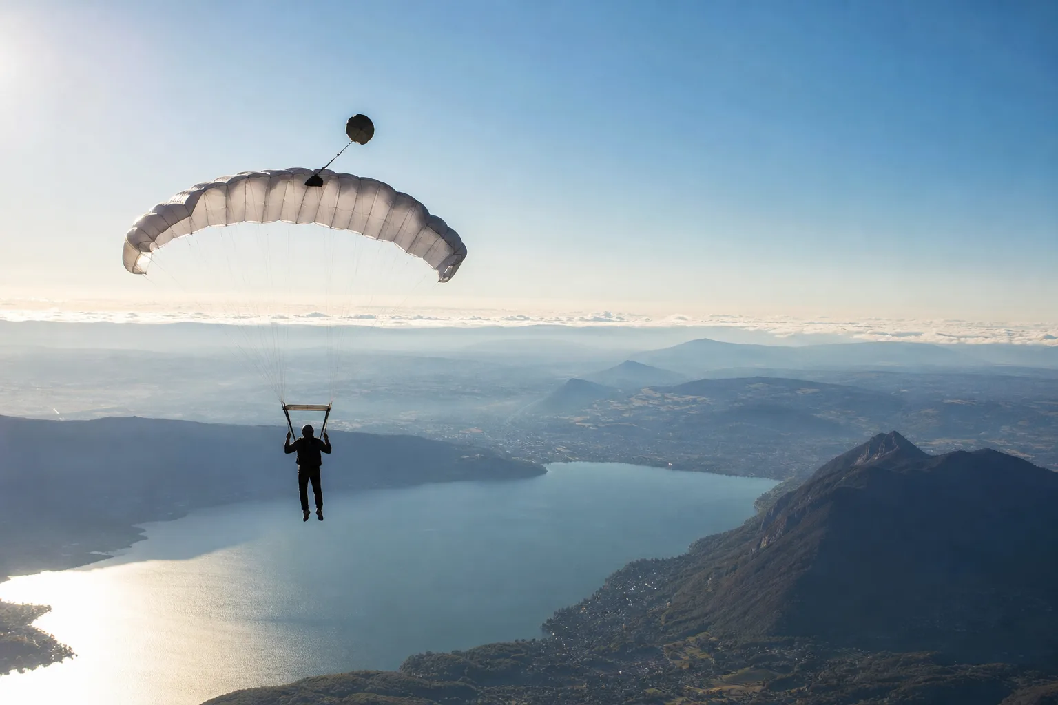 Le saut en parachute, un moment de liberté rare
