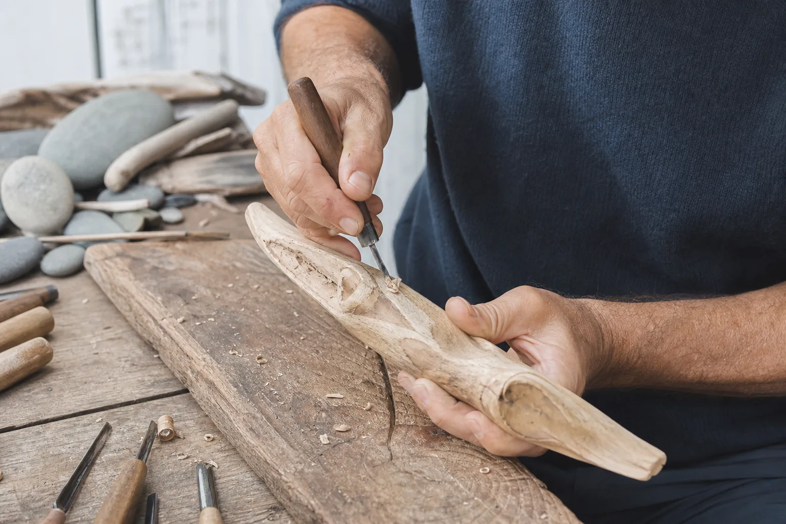 Techniques étape par étape pour l’apprentissage de la sculpture sur bois flotté