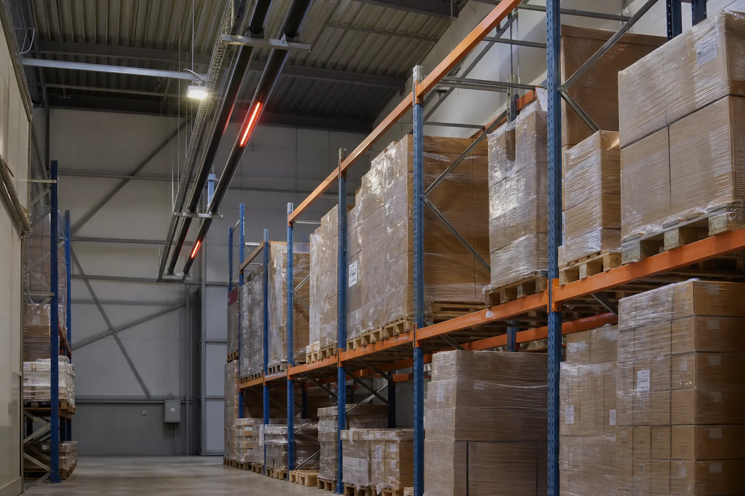 Tube radiant gaz pour zone de stockage : Chauffage par tube radiant gaz adapté aux zones de stockage sensibles